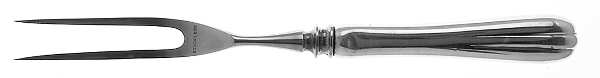 Lotus (Sterling, 1920) Small Steak Carving Fork with Stainless Prongs