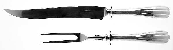 Lotus (Sterling, 1920) Large 2-Piece Roast Carving Set w/Stainless Blade