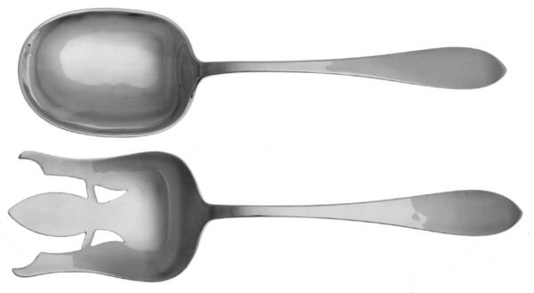 Pointed (Sterling, 1800) Solid Oversized Serving Salad Set