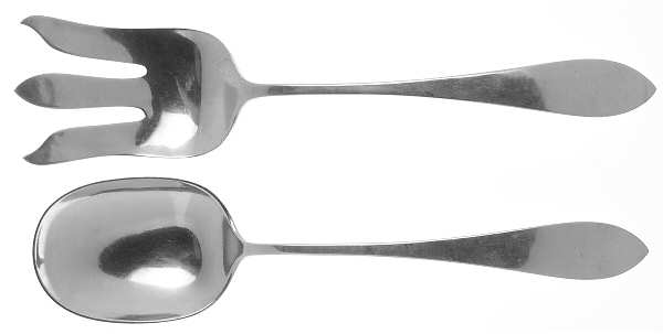 Pointed (Sterling, 1800) (2 Pc) Solid Salad Set