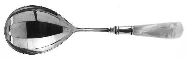 Flatware (Sterling Bolster) Pearl Handle Berry Casserole Spoon