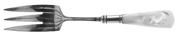 Flatware (Sterling Bolster) Pearl Handle Large Cold Meat Fork