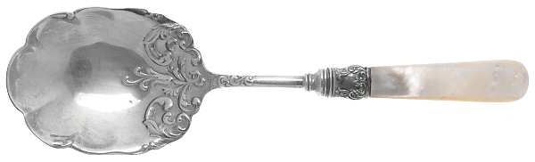 Flatware (Sterling Bolster) Pearl Handle Berry Casserole Spoon