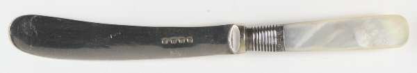 Flatware (Sterling Bolster) Pearl Handle Butter Spread/Paddle