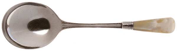 Flatware (Sterling Bolster) Pearl Handle Round Bowl Soup Spoon (Cream Soup))