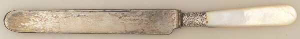 Flatware (Sterling Bolster) Hollow Pearl Handle Old French Knife