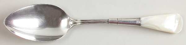 Flatware (Sterling Bolster) Pearl Handle Serving Tablespoon