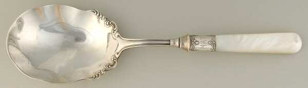 Flatware (Sterling Bolster) Spoon-Salad Serving/Pearl Handle,Silverplated Bowl