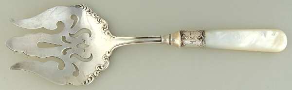 Flatware (Sterling Bolster) Fork-Salad Serving/Pearl Handle,Silverplated Prong