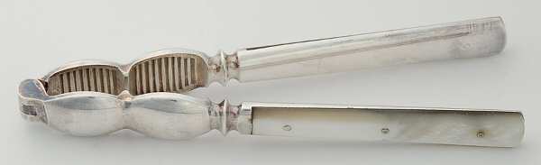 Flatware (Sterling Bolster) Pearl Handle Solid Nut Cracker