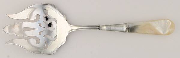Flatware (Sterling Bolster) Fork-Salad Serving/Pearl Handle,Silverplated Prong