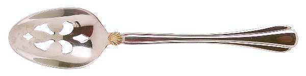 Golden Artesia (Stainless, Gold Accent) Pierced Tablespoon (Serving Spoon)
