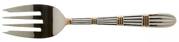 Golden Strata Medium Solid Cold Meat Serving Fork