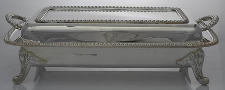 Georgian (Silverplate, Hollowware) Plated Divided Double Vegetable Bowl