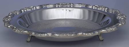 Lancaster Rose (Silverplate, Hollowware) Footed Pie Plate