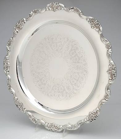 Lancaster Rose (Silverplate, Hollowware) 15" Round Tray