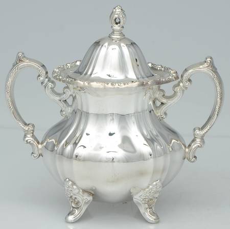 Lancaster Rose (Silverplate, Hollowware) Sugar Bowl & Lid