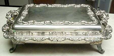 Lancaster Rose (Silverplate, Hollowware) Plated Divided Double Vegetable Bowl