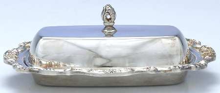 Lancaster Rose (Silverplate, Hollowware) 1/4lb Covered Butter with Liner