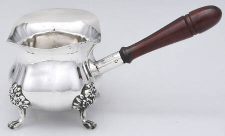 Lancaster Rose (Sterling, Hollowware) Pipkin with Wood Handle
