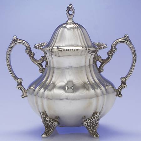 Lancaster Rose (Sterling, Hollowware) Sugar Bowl & Lid