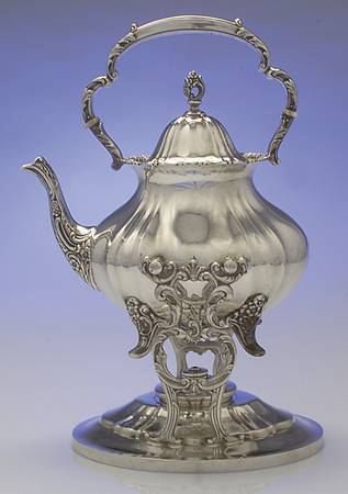 Lancaster Rose (Sterling, Hollowware) Kettle, Stand & Burner