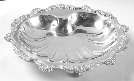 Silverplate Hollowware Footed Plated Round Centerpiece