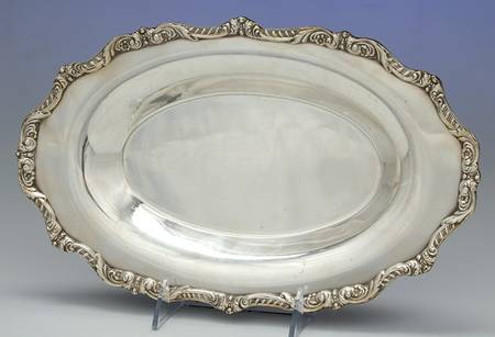 Old English (Silverplate, Hollowware) Silverplate Bread Tray
