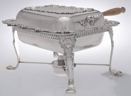 Old English (Silverplate, Hollowware) Chafing Dish W/Lid, Burner & Stand