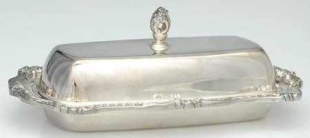 Old English (Silverplate, Hollowware) 1/4 Pound Covered Butter