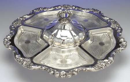 Old English (Silverplate, Hollowware) 7 Piece Lazy Susan