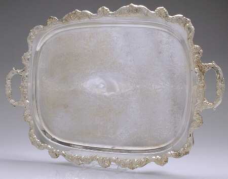 Old English (Silverplate, Hollowware) Medium Footed Waiter Tray