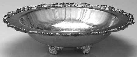 Old English (Silverplate, Hollowware) Footed Plated Round Centerpiece