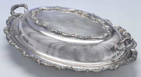 Old English (Silverplate, Hollowware) Double Vegetable Bowl