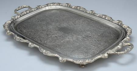 Old English (Silverplate, Hollowware) Large Silverplate Waiter Tray