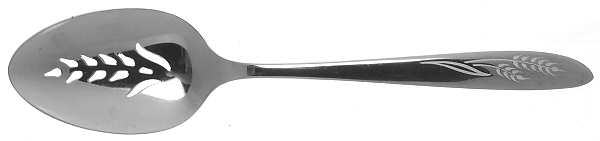 Flowing Wheat (Stainless) Pierced Tablespoon (Serving Spoon)