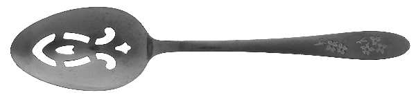 PSS5 (STAINLESS, DECO ETCHED) Pierced Tablespoon (Serving Spoon)