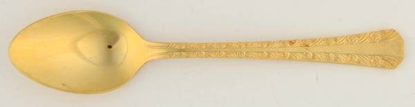 Gold Hammered Rose (Gold Electroplate) Teaspoon