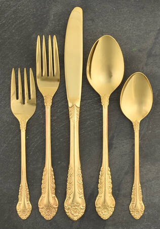 Karen (Gold Electroplate) 5 Piece Place Setting