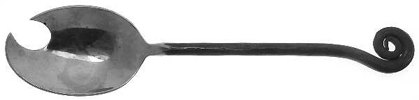Fiddlehead (Stainless) Oversize Solid Salad Serving Fork
