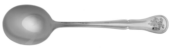 Tea Rose (Stainless) Round Bowl Soup Spoon (Cream Soup) HC