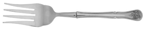 Tea Rose (Stainless) Cold Meat Fork Large, Stainless Tines HC