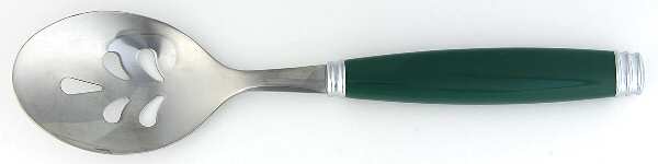 Tabletones-Green Pierced Tablespoon (Serving Spoon)