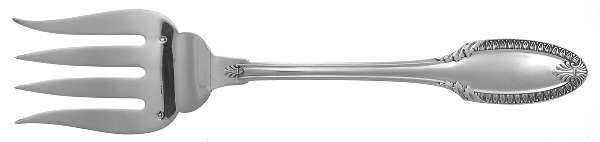 Percier (Sterling) Medium Solid Cold Meat Serving Fork
