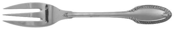 Percier (Sterling) Individual Solid Fish Fork