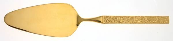 Florentine-Gold (Gold Electroplate) Solid Pie Server