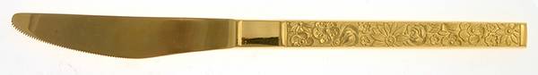 Florentine-Gold (Gold Electroplate) Modern Solid Knife