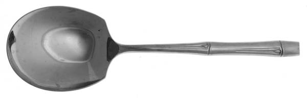 Tahiti (Stainless, Japan, 3 Section Rd Handle) Solid Smooth Casserole Spoon
