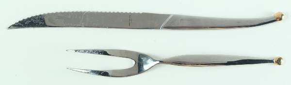 PII5 (Stainless) Large 2-Piece Roast Carving Set w/Stainless Blade