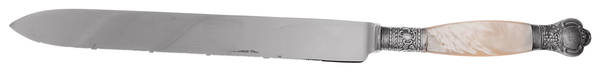 Flatware (Plated Bolster) Wedding Cake Knife with Stainless Blade
